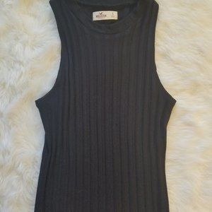 Sleeveless Sweater Top Black S